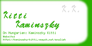 kitti kaminszky business card